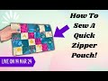 Turning our handmade fabric into a simple zipper pouch  live on 14 march 2024