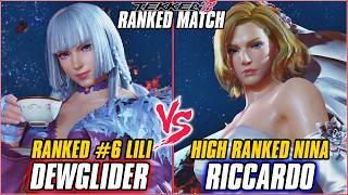 TEKKEN 8 - DEWGLIDER (Ranked #6 Lili) vs RICCARDO (High Ranked Nina)  - T8 RANKED GAMEPLAY