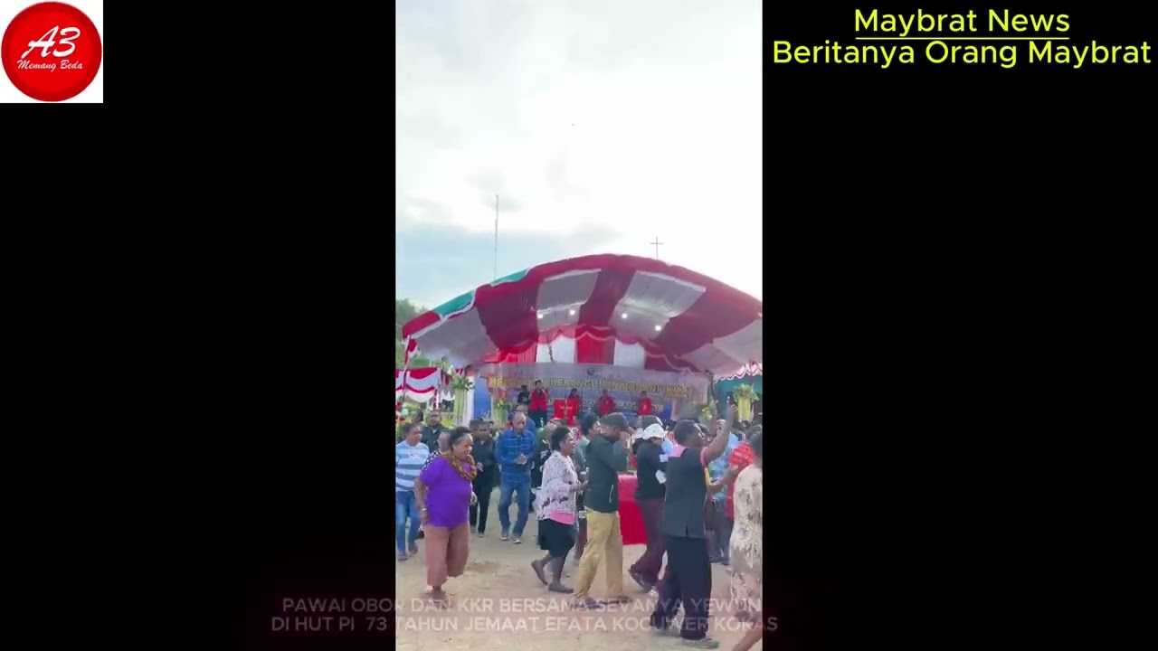 Pawai Obor & KKR bersama Sefanya Yewun Peringati HUT Ke -73 Di Jemaat EFATA Kocuwer Kokas