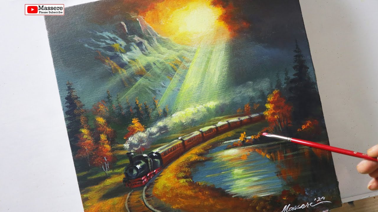 How to Paint Light / ACRYLIC PAINTING LANDSCAPE / STEP BY STEP for ...