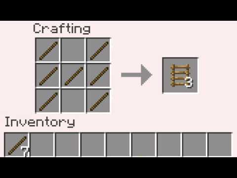 Minecraft Crafting Recipe - Ladder - YouTube