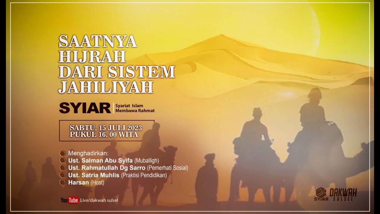 🟥[ LIVE SYIAR #111 ] - SAATNYA HIJRAH DARI SISTEM JAHILIYAH - YouTube