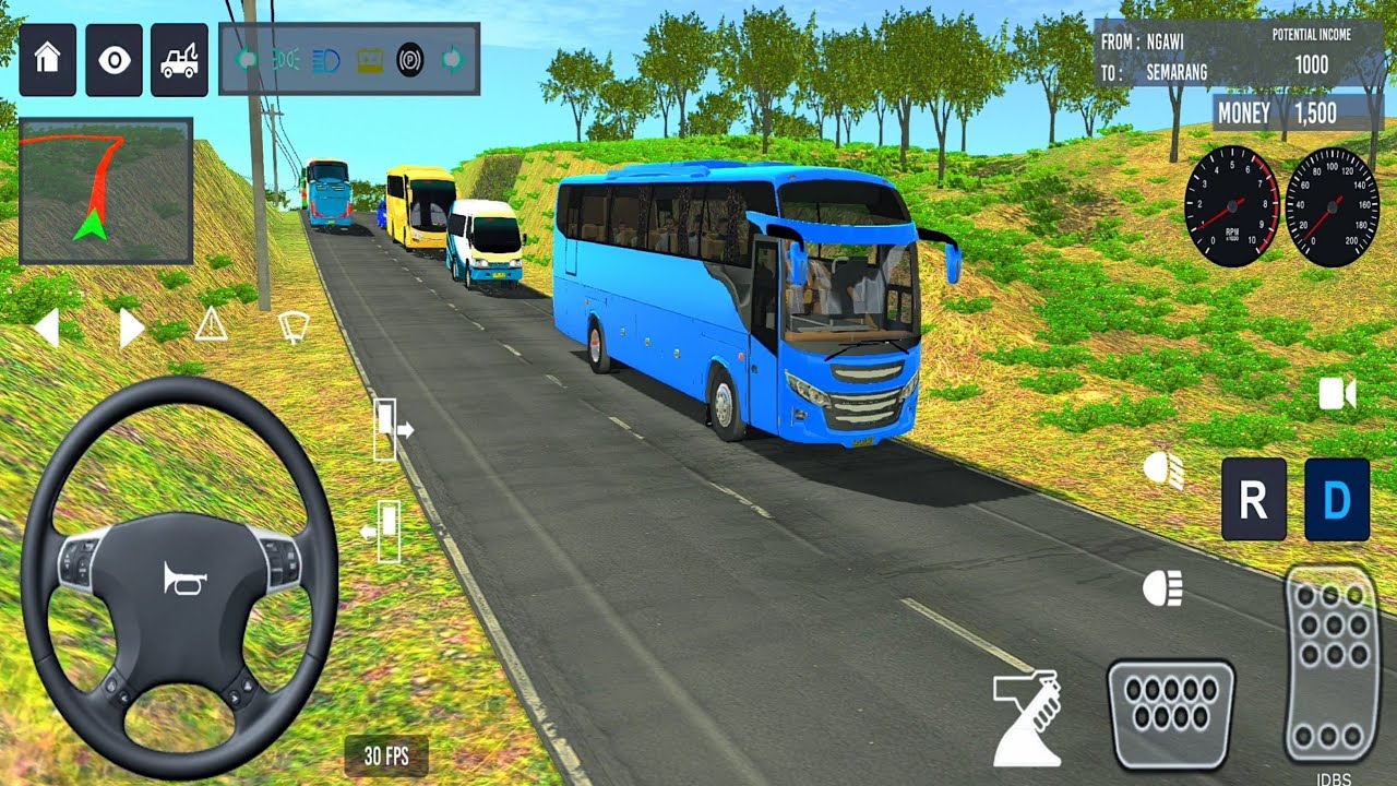 Indonesia bus driving simulator | public transportation 2024 android gameplay 