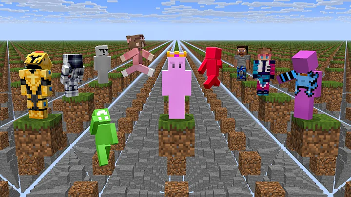 I Put 10 YouTubers in Minecraft Skygrid
