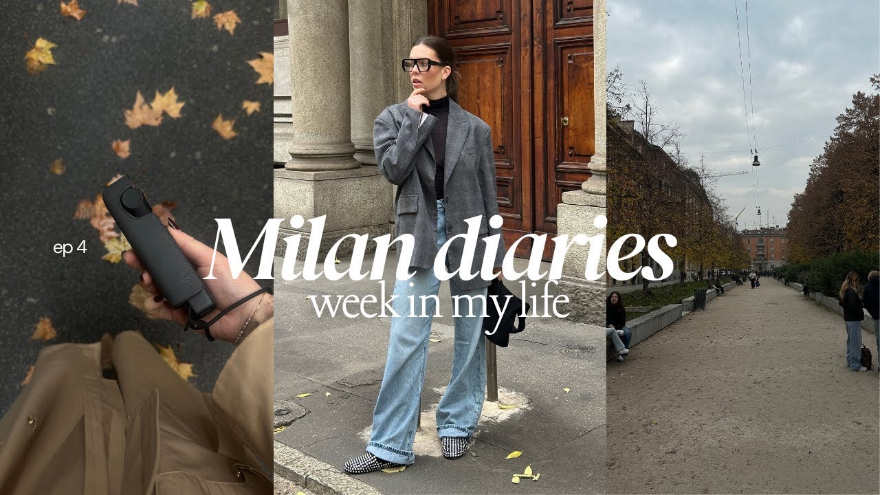 week in my life in milan | rainy days, updated skincare + makeup routines, city walks, study session