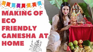 My First Video On Youtube Making of ECO Friendly Ganesha at Home Nidhhi Agerwal 