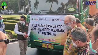 Pelepasan Ekspor Kopi Java Preanger Jabarano ke Australia di Gedung Pakuan (9/10/2020).⁣⁣⁣⁣⁣
