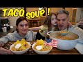 Brits Try Cowboy Kent Rollins Taco Soup Recipe from Scratch!