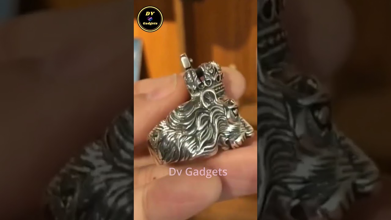 Sterling Silver Oxidised Lion King Ring for boys and Men 