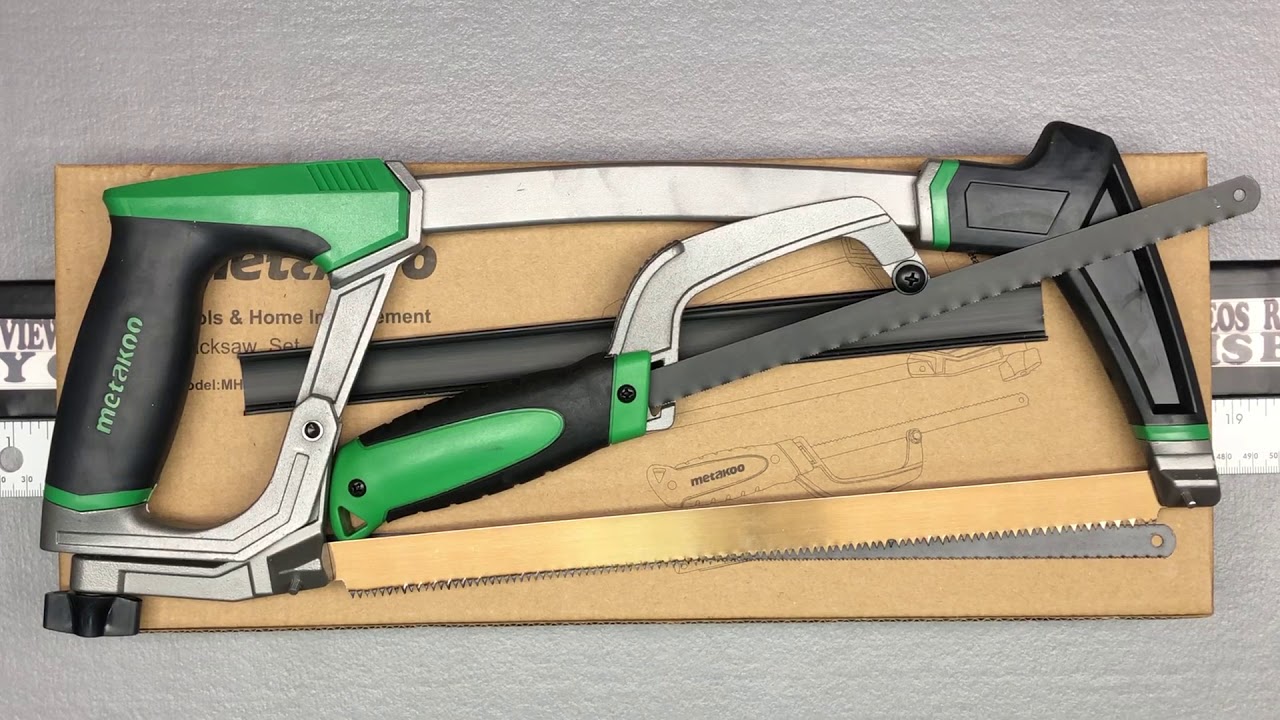 Unboxing & Description - METAKOO Hacksaw with Mini Hacksaw Kit - 3 Blades - MHS01H