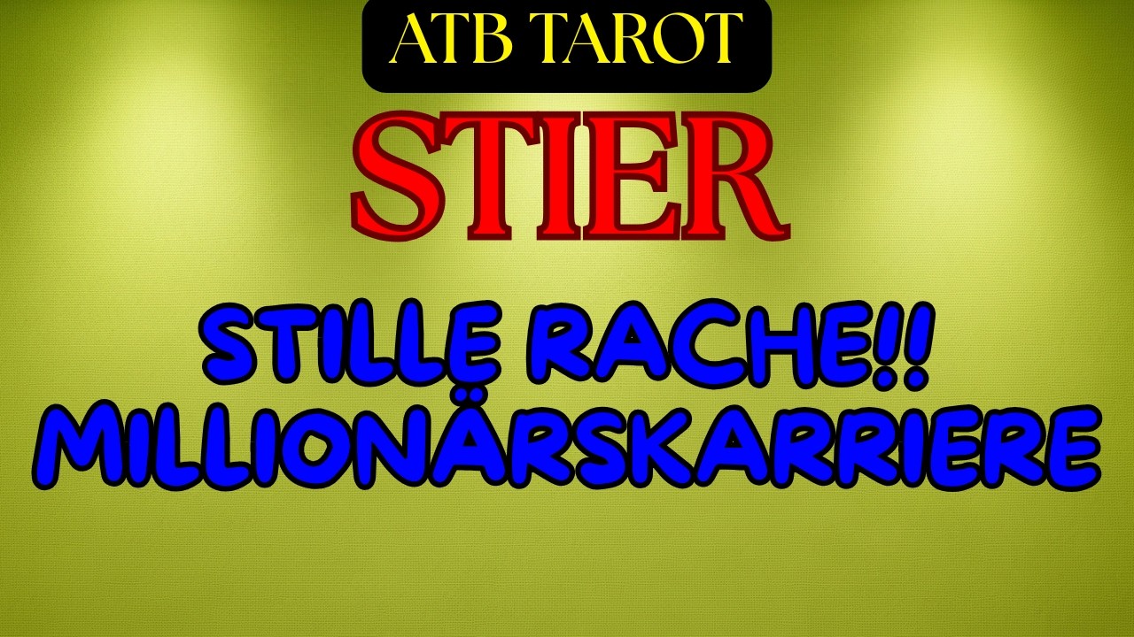 STIER: Etwas Bedroht Deine Stabilität… Geld, Verlangen Und Eine Große Entscheidung In Der Liebe