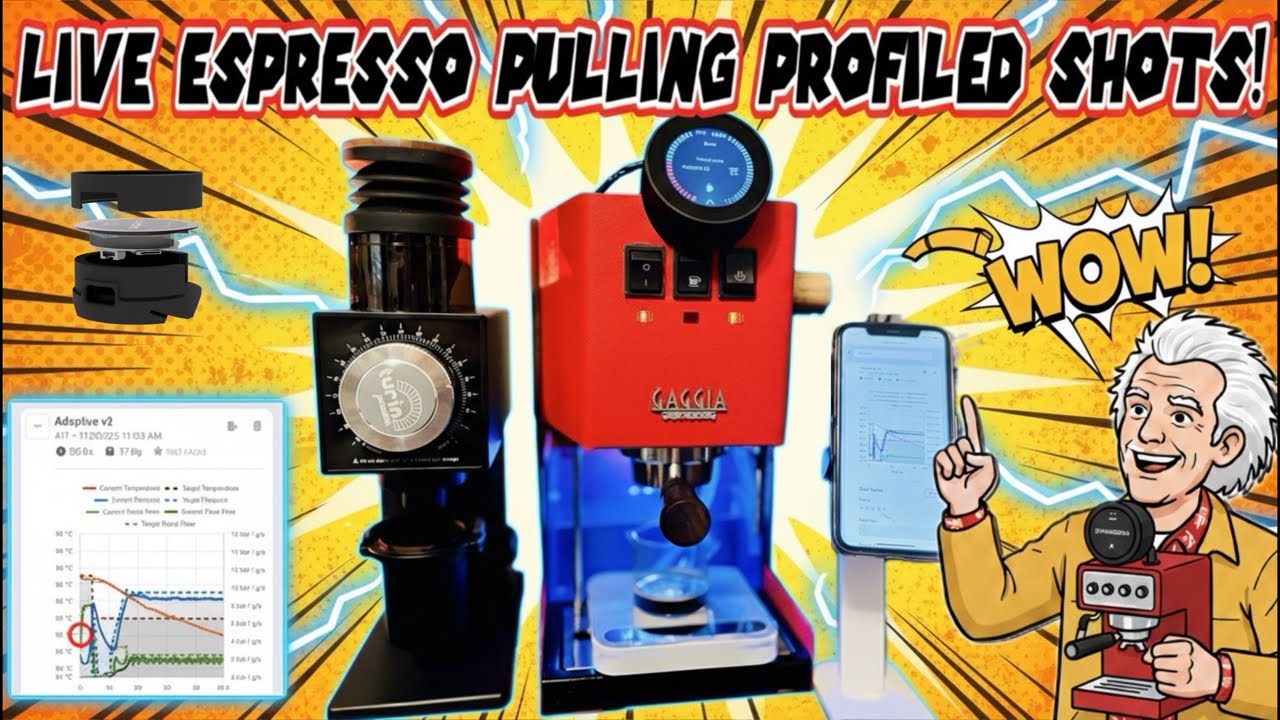 Gaggia Classic Pro UPGRADED with GaggiMate Pro + CF64 Grinder | Live Espresso Shots