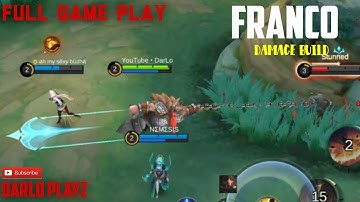 Franco Damage Build Game play 🙌❤️#mobilelegends #moba #mlbb #edit #fyp 