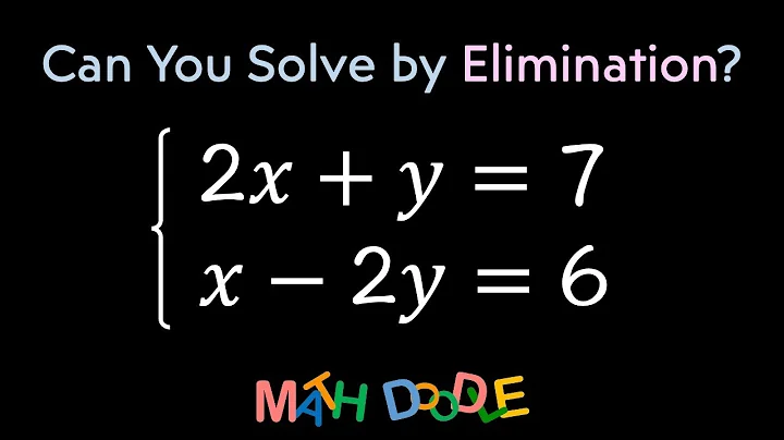 Solving System of Linear Equations by ELIMINATION: 2𝑥 + 𝑦 = 7 and 𝑥 – 2𝑦 = 6 | Step-by-Step Algebra