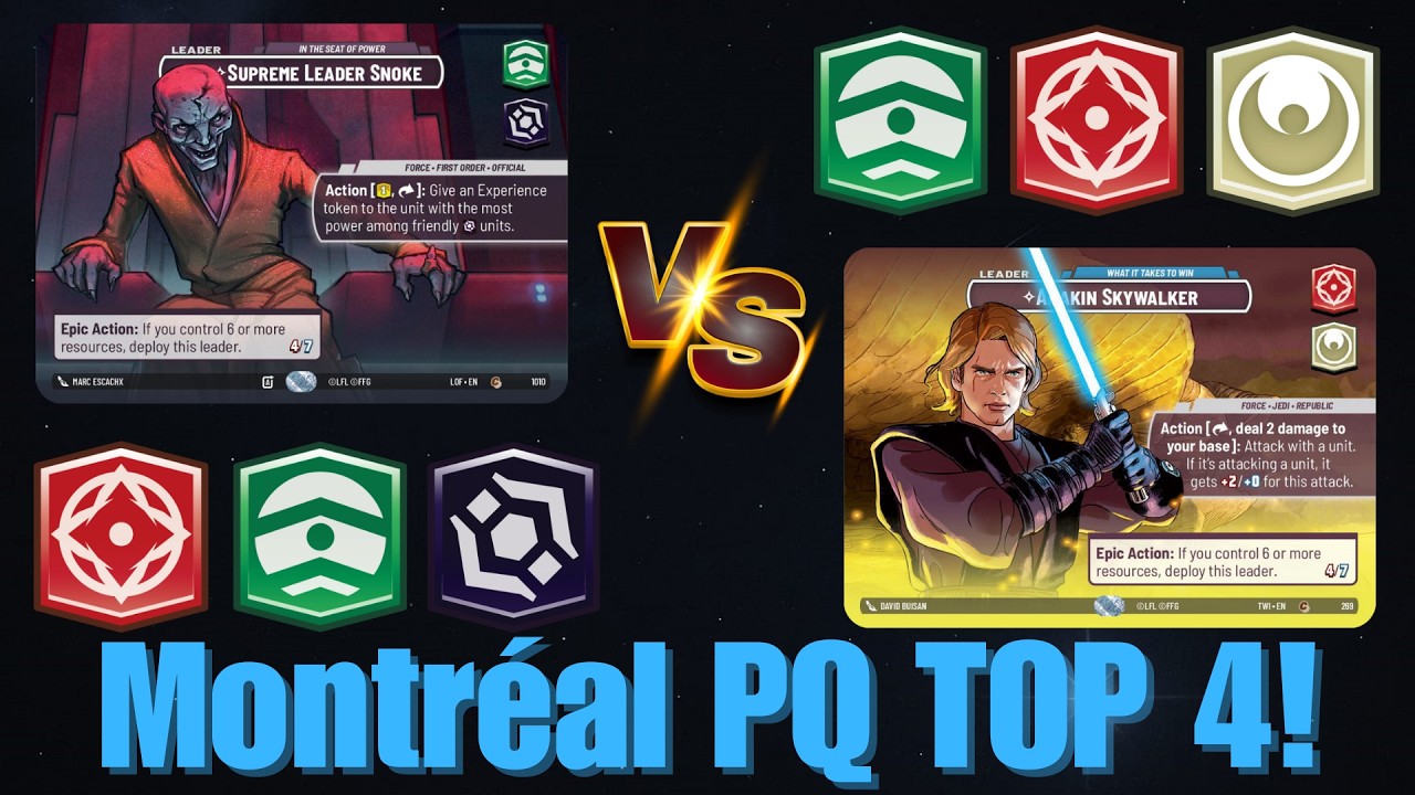 PQ ТОП-4! Энакин против Сноука - Star Wars Unlimited Montreal PQ