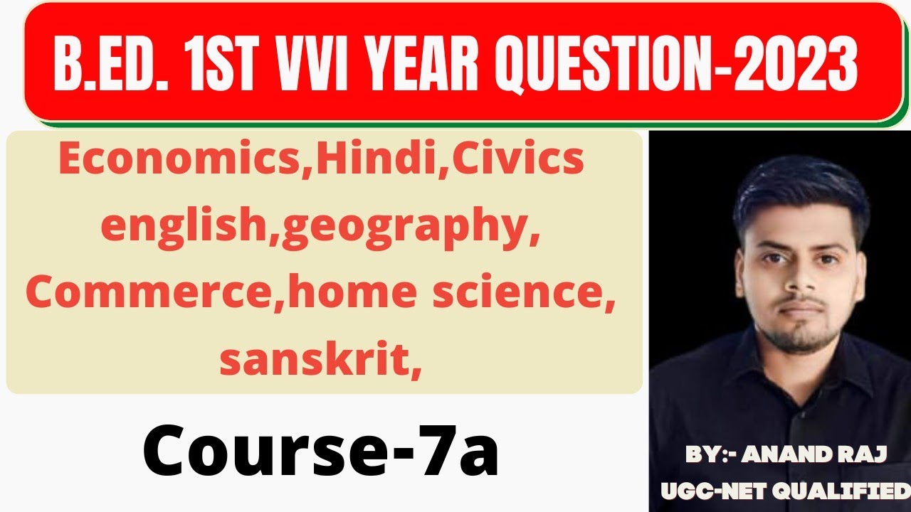 Bihar University B.Ed.1st year method Vvi Question 2023।Economics,Hindi