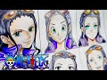 Drawing Nico Robin in different anime styles(ニコロビン12種類のアニメスタイルで描く）ONE PIECE