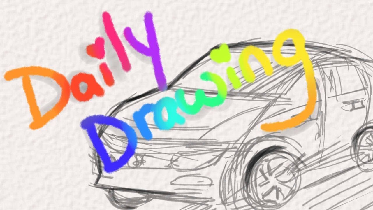 DAILY DRAWING - Learning how to draw a CAR in 10 MINUTES