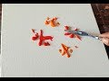 Simple Flowers / Abstract Painting Demonstration / Easy & Satisfying / Project 365 days / Day #0294