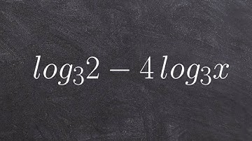 Learn how to condense a two logarithmic expressions separated by subtraction