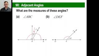 Saxon Math - Pre-Algebra 1/2: 3rd Edition (Lesson 98) - Adjacent/Complementary/Supplementary Angles