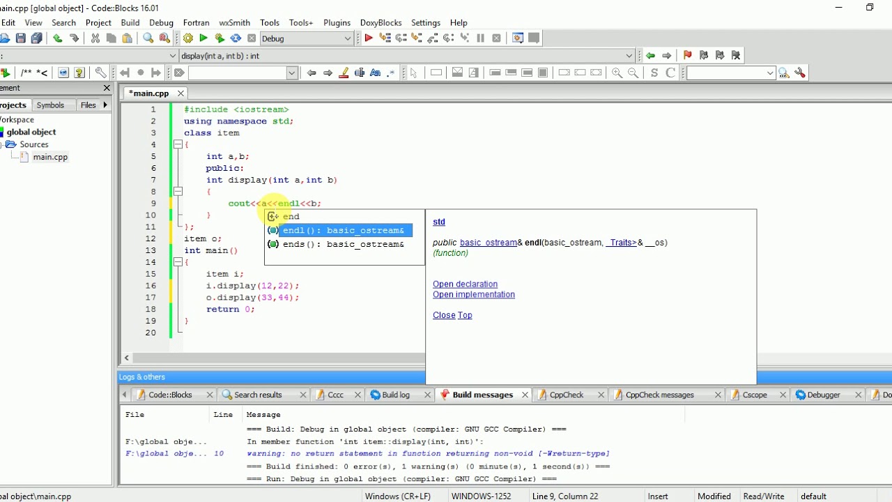 Difference between global object and local object || C++ Programming ...
