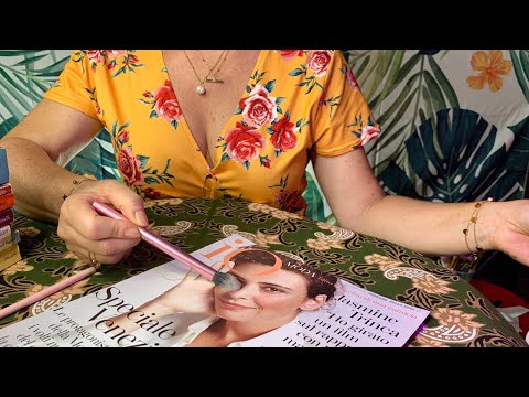 ASMR: 💄TRUCCO Jasmine Trinca con le NUOVE PALETTES! Page flipping, Whispering