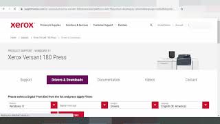 XEROX VERSANT 180 Driver Download Windows 11