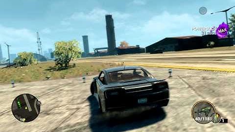 Saints Row The Third Gameplay - 1:18 Powerslide + Map