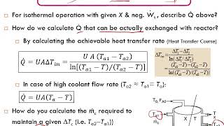 Lecture 48 - Seg 2, Chapter 8: Nonisothermal Reactor Design - CSTR with Heat Effects