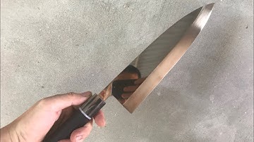 TLVN-Dao Làm Bếp dao deba chuyên mổ file cá thép HSS cán gỗ mun khâu sừng