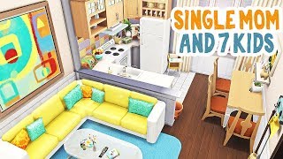 Single Mom And 7 Kids!  || The Sims 4 Apartment Renovation: Speed Build
