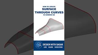 How to Create a Surface Through Curves in NX | Siemens NX CAD Tutorial #designwithsagar #cadtutorial