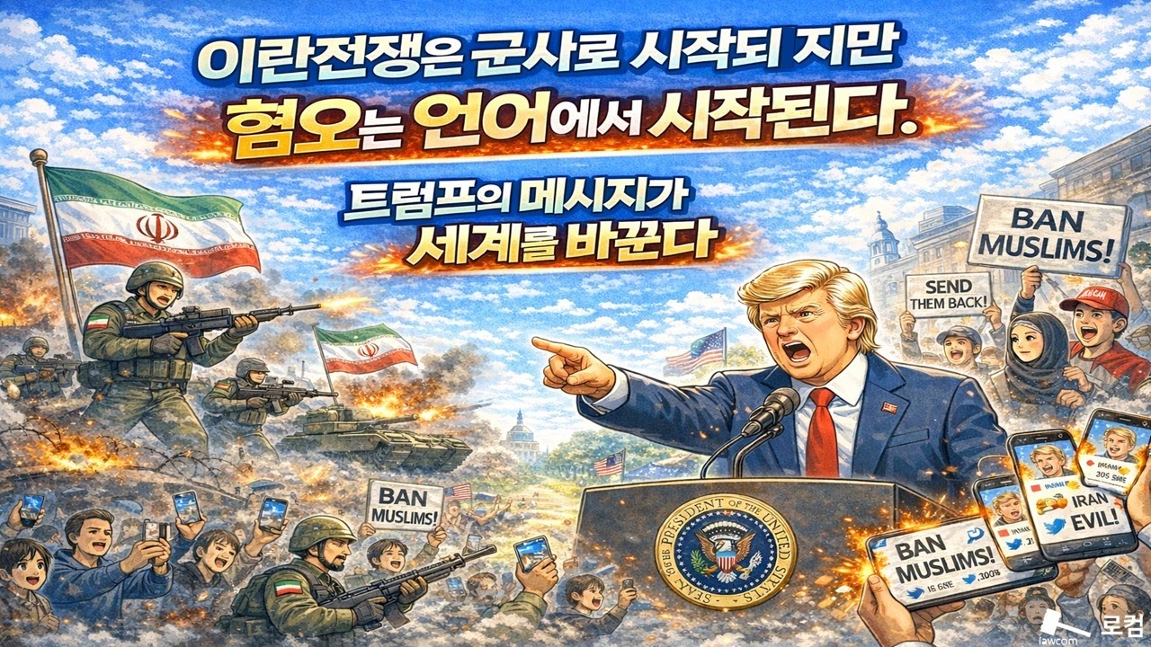 이란전쟁은 군사로 시작되지만 혐오는 언어에서 시작된다