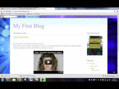 How to Set up  a Blog in Blogger for Classroom Use