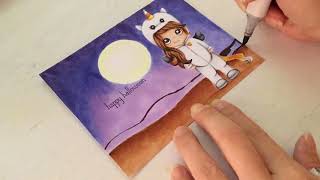 How To Create A Halloween Background Using Copic Markers