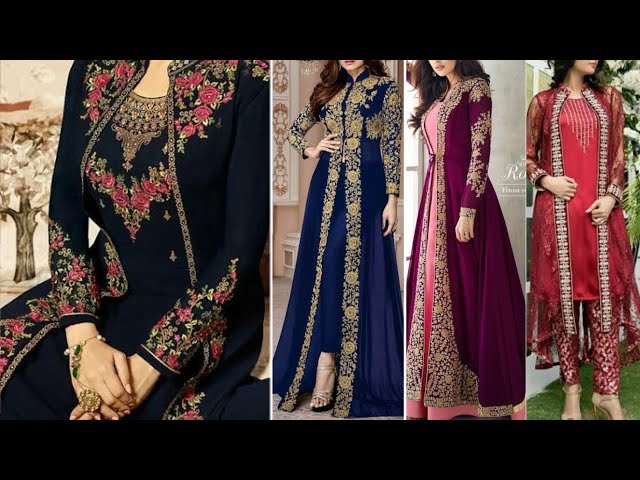 Beautiful Net Shrug Design |2020|latest Designer Long And Short Shrug Ideas  - YouTube