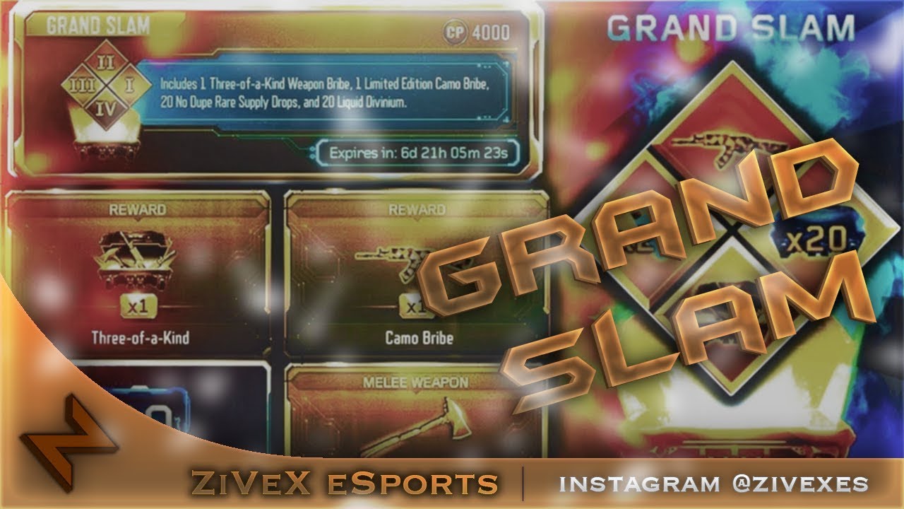 Grand Slam opening AGAIN? |تفتيح بكجات قراند سلام! باقيلي سلاح واحد و أختم البلاك ماركت شوفو ايش هو؟