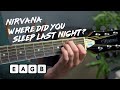 Nirvana Unplugged 'Where Did You Sleep Last Night' guitar lesson - 4 chord guitar song