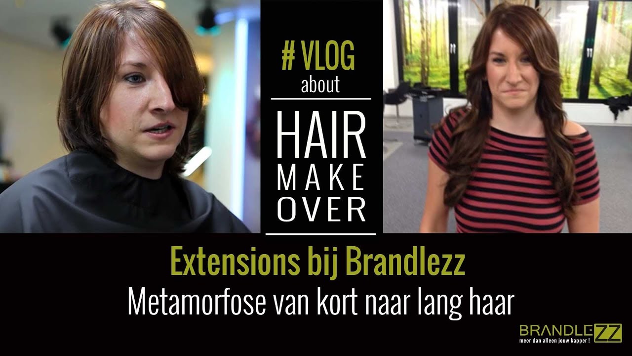 hairextensions zetten van kort naar lang bij Brandlezz concepts - YouTube