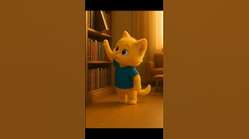 Cat Father Saves Kitten from Falling Book 📚💪 #shorts #cat #animation