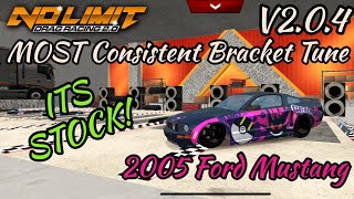 MOST Consistent Bracket Tune| Mustang 14.699-14.703| 2.0.4 Stock NO PARTS| No Limit Drag Racing 2.0