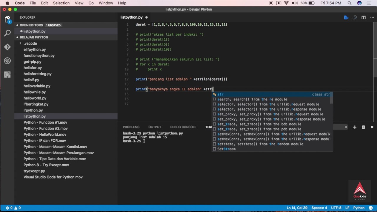 Belajar Pemrograman Python Part 8 - List - YouTube