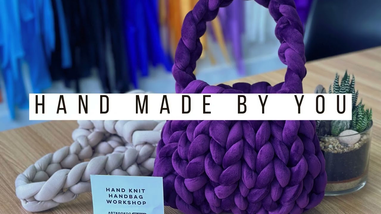 Beginner Friendly: Hand knit crochet bag workshop Tickets
