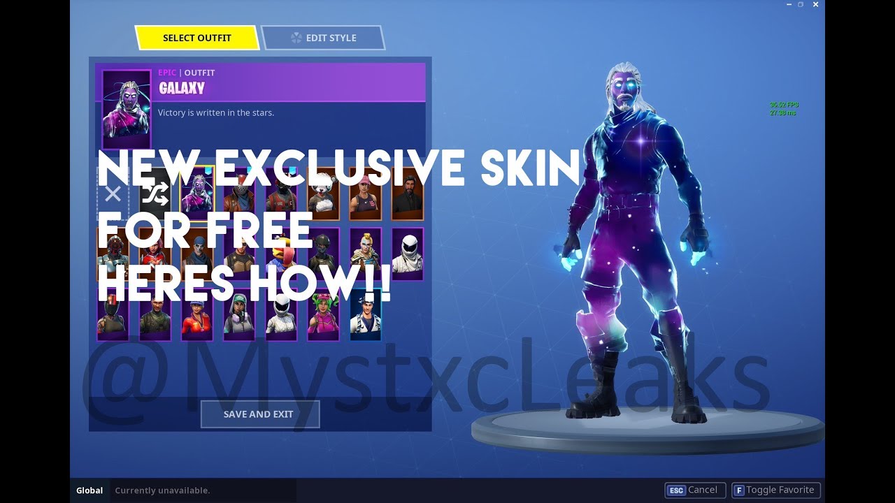 THE NEW RAREST FORTNITE SKIN BETTER THAN SKULL TROOPER!!GALAXY EXCLUSIVE