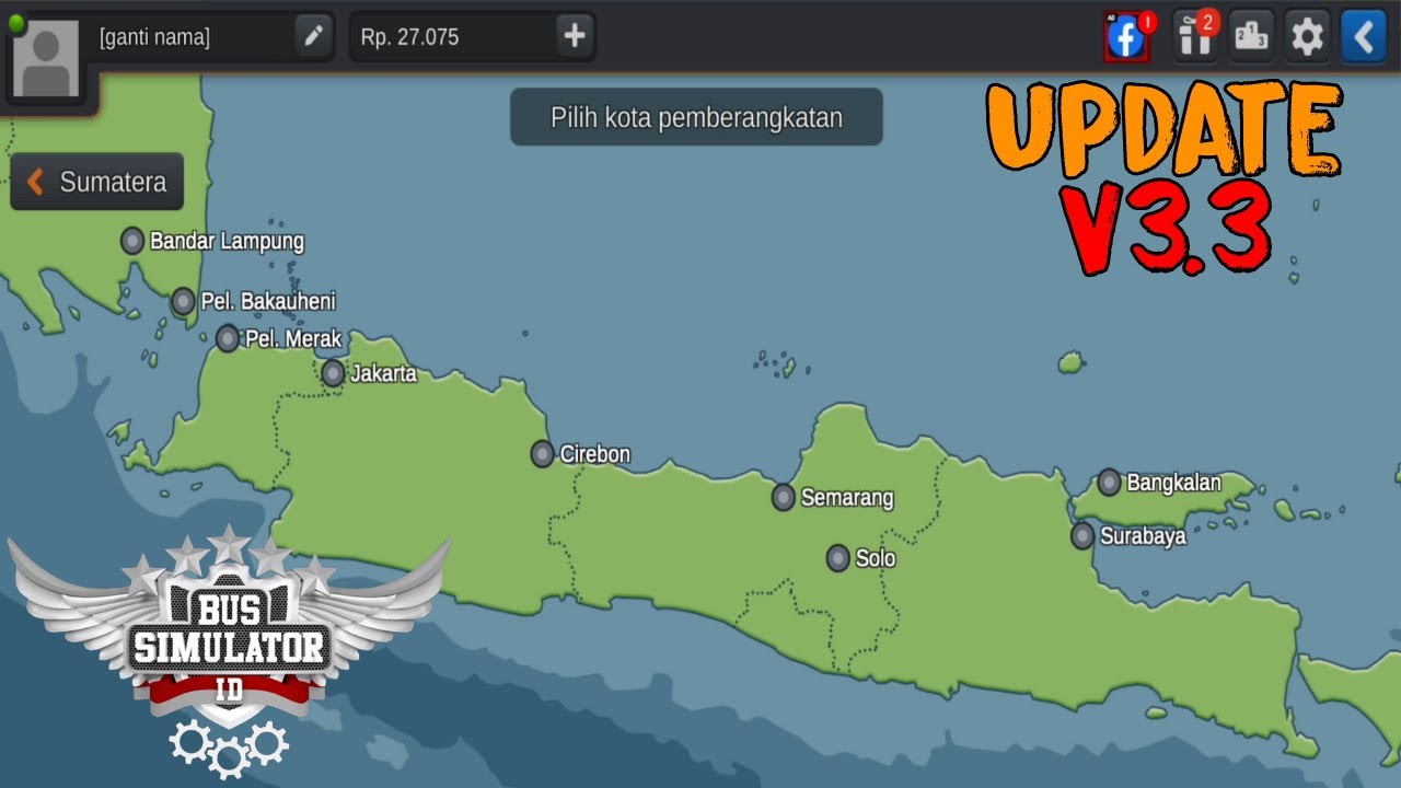 NEW MAP OF BUSSID V3.3 WITH 3 NEW CITY - BUS SIMULATOR INDONESIA - YouTube