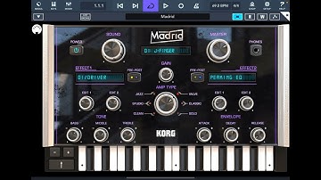 Korg Madrid - AUv3 Electric & Acoustic Bass Simulator - Walkthrough & Demo with Cubasis 3 for iOS