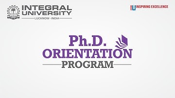 Ph.D. Orientation Program 2020 | Integral University | Lucknow | India