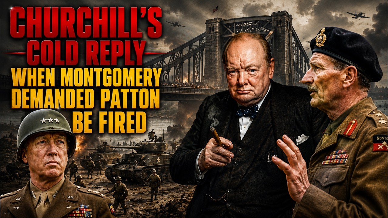“Patton Crossed Last Night” — Churchill’s Cold Reply When Montgomery Demanded Patton Be Fired