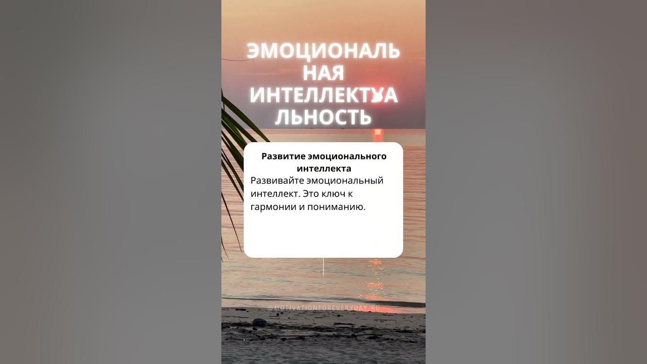 Мотивация: Эмоциональная Интеллектуальность - YouTube